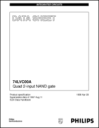 74LVC00AD datasheet: Quad 2-input NAND gate 74LVC00AD