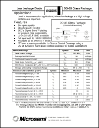 1N3595-1 datasheet: Standard Rectifier (trr more than 500ns) 1N3595-1