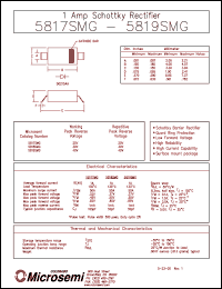 5819SMG datasheet: Schottky Rectifier 5819SMG