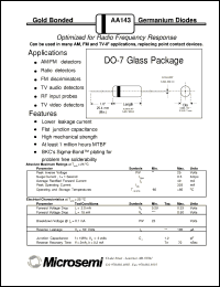 AA143 datasheet: Germanium Diode AA143