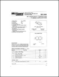 SD1485 datasheet: RF NPN Transistor SD1485