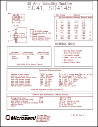 SD4145 datasheet: Schottky Rectifier SD4145