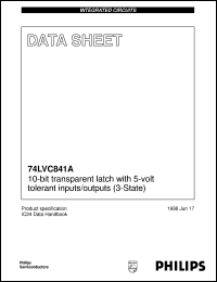 74LVC841AD datasheet: 10-bit transparent latch with 5 V tolerant inputs/outputs (3-State) 74LVC841AD