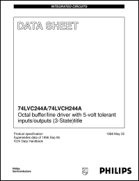 74LVCH244AD datasheet: Octal buffer/line driver with 5 V tolerant inputs/outputs (3-State) 74LVCH244AD