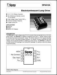 SP4412ACN datasheet: Electroluminescent lamp driver SP4412ACN