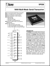 SP526CF datasheet: WAN multi-mode serial transceiver SP526CF
