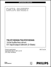 74LVC16244ADGG datasheet: 16-bit buffer/line driver; 5 V input/output tolerant (3-State) 74LVC16244ADGG