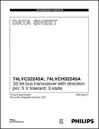 74LVCH32245A datasheet: 32-bit bus transceiver with direction pin; 5 V tolerant; 3-state 74LVCH32245A