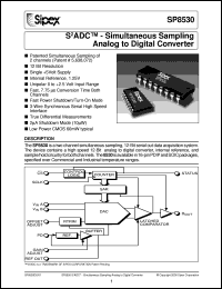 SP8530JS datasheet: SADC- simultaneous sampling analog to digital converter SP8530JS