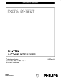 74LVT125DB datasheet: 3.3V Quad buffer (3-State) 74LVT125DB