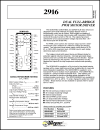 UDN2916LB datasheet: Dual full-bridge PWM motor driver UDN2916LB