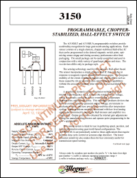 A3150JUA datasheet: Programmable, chopper-stabilized,hall-effect switche A3150JUA