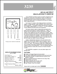 UGN3235K datasheet: Dual-output hall-effect switch UGN3235K