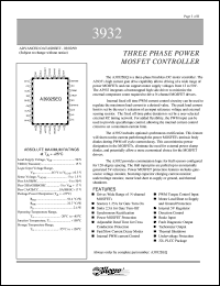 A3932SEQ datasheet: Three phase power MOSFET controller A3932SEQ