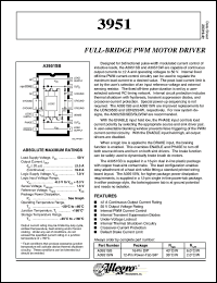 A3951SW datasheet: Full-bridge PWM motor driver A3951SW