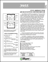 A3955SB datasheet: Full-bridge PWM microstepping motor driver A3955SB