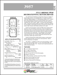 A3957SLB datasheet: Full-bridge PWM microstepping motor driver A3957SLB