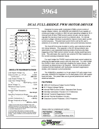 A3964SLB datasheet: Dual full-bridge PWM motor driver A3964SLB