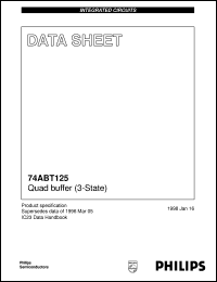 74ABT125DB datasheet: Quad buffer (3-State) 74ABT125DB