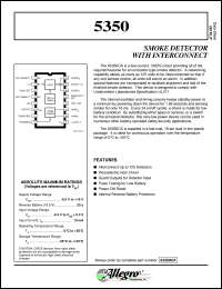 A5350CA datasheet: Smoke detector with interconnect A5350CA
