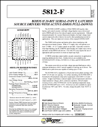 UCQ5812EPF datasheet: BiMOS II 20-Bit serial-input, latched source drivers with active-DMOS pull-down UCQ5812EPF