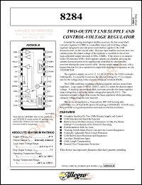 A8284SB datasheet: Two-output LNB supply and control-voltage regulator A8284SB