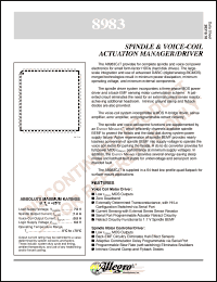 A8983CJT datasheet: Spindle & voice-coil actuation manager/driver A8983CJT