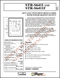 STR-S6411F datasheet: Off-line switching regulator STR-S6411F