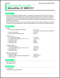 MM1217XF datasheet: Elame detection amplifier MM1217XF