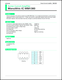MM1380 datasheet: Sense current amplifier MM1380