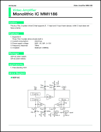 MM1186XF datasheet: Video amplifier MM1186XF