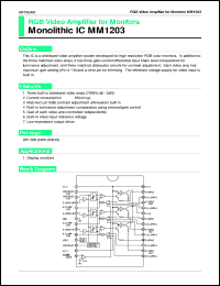MM1203ND datasheet: RGB video amplifier for monitor MM1203ND