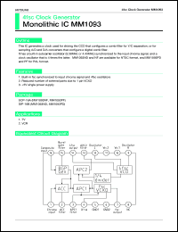 MM1093ND datasheet: 4fsc clock generator MM1093ND