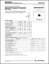 MMBT2907AWT1 datasheet: General purpose transistor MMBT2907AWT1