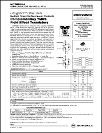 MMDF2C03HDR2 datasheet: Complementary TMOS  field effect transistor MMDF2C03HDR2