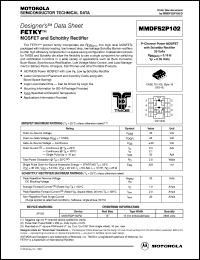 MMDFS2P102R2 datasheet: MOSFET ahd schottky rectifier MMDFS2P102R2