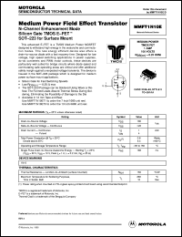 MMFT1N10E datasheet: Medium power field effect transistor MMFT1N10E