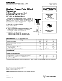 MMFT2406T1 datasheet: Medium power field effect transistor MMFT2406T1