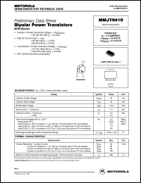 MMJT9410 datasheet: Bipolar power transistor MMJT9410