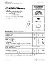 MMJT9435 datasheet: Bipolar power transistor MMJT9435