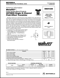 MMSF3300R2 datasheet: HDTMOS single N-channel field effect transistor MMSF3300R2