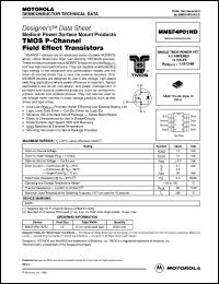 MMSF4P01HDR2 datasheet: TMOS P-channel field effect transistor MMSF4P01HDR2