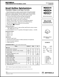 MOC216 datasheet: Small outline optoisolator MOC216