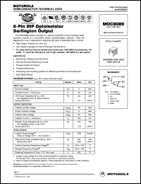 MOC8080 datasheet: 6-pin DIP optoisolators darlington output MOC8080