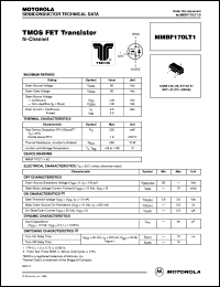 MMBF170LT1 datasheet: TMOS FET transistor MMBF170LT1