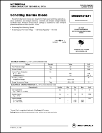 MMBD451LT1 datasheet: Schottky barrier diode MMBD451LT1