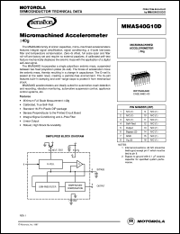 MMAS40G10D datasheet: Micromachined accelerometer MMAS40G10D