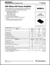 MHW913 datasheet: UNF silicon FET power amplifier MHW913