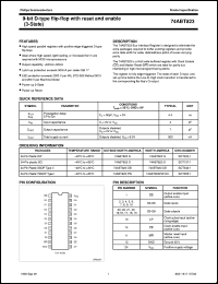 74ABT823DB datasheet: 9-bit D-type flip-flop with reset and enable (3-State) 74ABT823DB