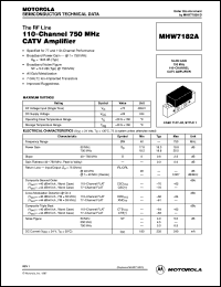 MHW7182A datasheet: 110-channel 750 MHz CATV  amplifier MHW7182A